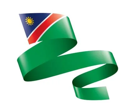 Namibia flag, vector illustration on a white background Stock Illustration