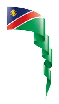 Namibia flag, vector illustration on a white background Stock Illustration