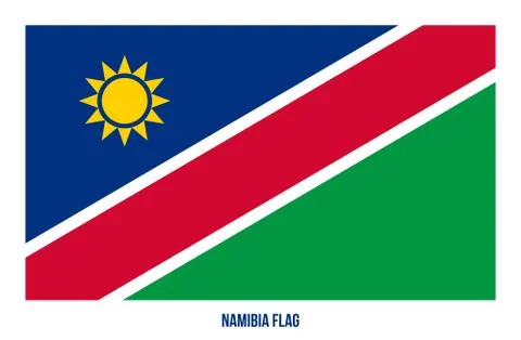 Namibia Flag Vector Illustration on White Background. Namibia National Flag. Stock Illustration
