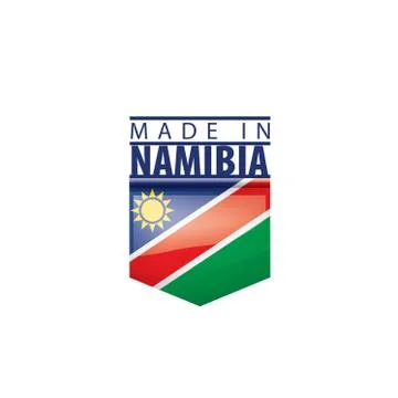 Namibia flag, vector illustration on a white background Stock Illustration