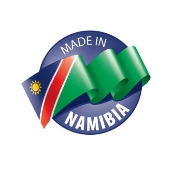 Namibia flag, vector illustration on a white background Stock Illustration