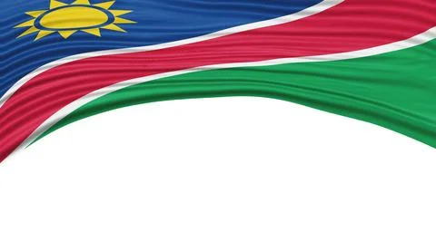 Namibia Flag Wave, National Flag Stock Illustration
