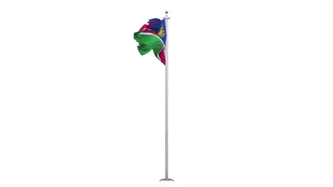 Namibia flag waving 360-degree rotation looping. Stock Footage 328351102