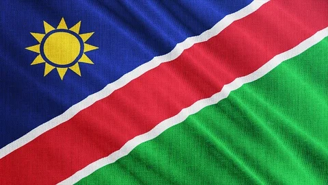 Namibia flag is waving 3D illustration. Video stock 106467814