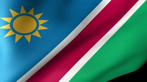Namibia Flag Waving Stock Footage 12229829