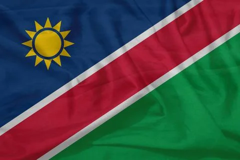 Namibia   Flag waving in open air Stock Photos
