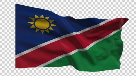 Namibia (flag waving PNG) Stock Illustration