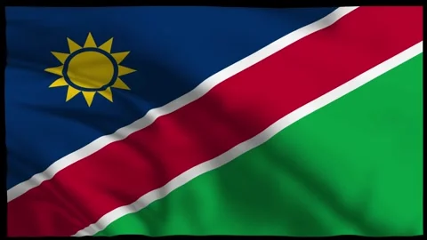 Namibia Flag Wavy Animation | Southern Africa Stock Footage 303767765
