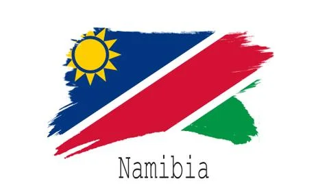 Namibia flag on white background Stock-Illustration