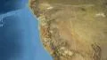 Namibia, glide over the map, outlined 4k or 4k+ Resolution