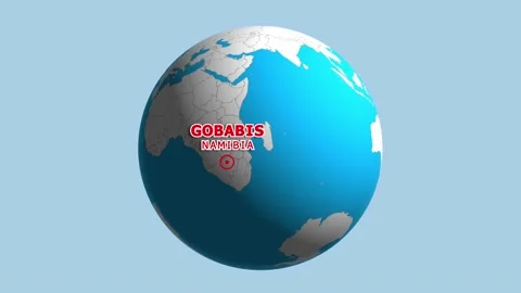 NAMIBIA GOBABIS ZOOM IN FROM SPACE Stock Footage 177524216