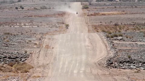 Namibia gravel road Stock Footage 12659887
