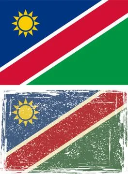 Namibia grunge flag. Vector illustration. Stock Illustration