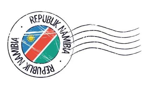 Namibia grunge postal stamp Illustrazione stock