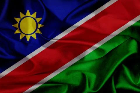 Namibia grunge waving flag Stock Illustration
