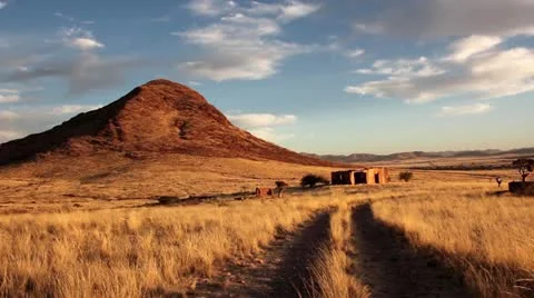Namibia helmeringhausen landscape Stock Footage 12678655