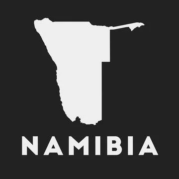 Namibia icon. Country map on dark background. Stylish Namibia map with coun.. Stock Illustration