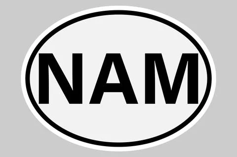 Namibia international vehicle registration code 스톡 일러스트