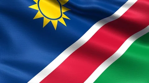 Namibia Looping Flag 4K, Seamless looping with highly detailed fabric texture Vídeos de archivo 106595598