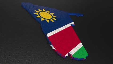 Namibia map 3d. 3d map of Namibia. Stock Footage 274414297
