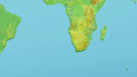 Namibia Map 3D animated with Borders Stock Footage 348528944