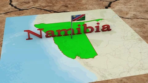 Namibia Map and Namibia Flag Video stock 275191525