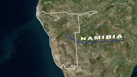 Namibia Map Animation Video stock 273718726
