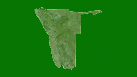 Namibia map - cartoon. Border. Satellite... | Stock Video | Pond5