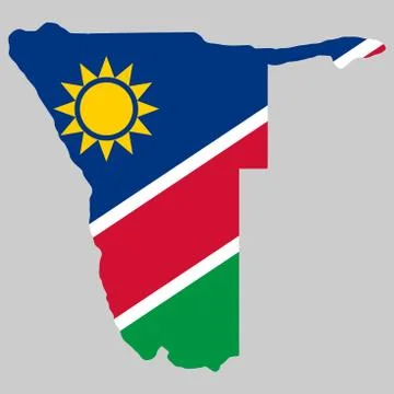 Namibia Map Flag Vector illustration Eps 10 Stock Illustration
