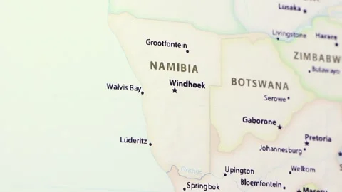 Namibia on a Map Stock Footage 99885834