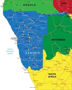 Namibia map Stock Illustration