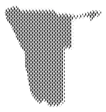 Namibia Map Population Demographics Stock Illustration