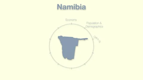 Namibia MAP revealingmotion graphics data elements Stock Footage 339860425