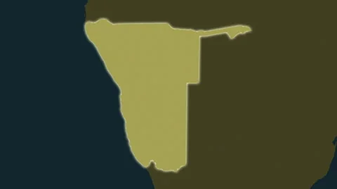 Namibia map - solid. Glow. Pattern. | Stock Video | Pond5