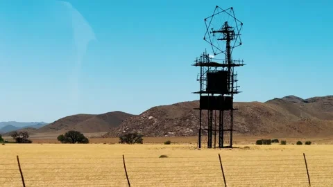 Namibia metal tower by the road	 動画素材 333570045