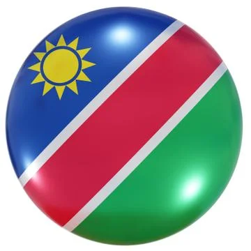 Namibia national flag button Stock Illustration