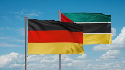 Namibia national flag Vídeo Stock 245111273