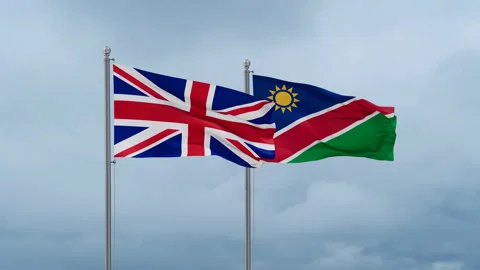 Namibia national flag Stock Footage 251747971