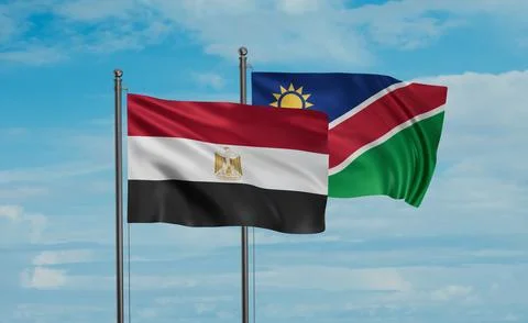 Namibia national flag Stock Illustration