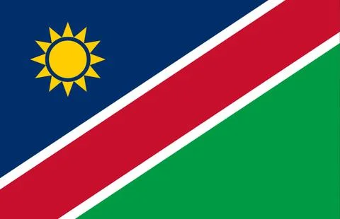 Namibia National Flag Stock Illustration