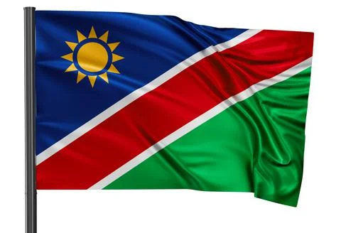 Namibia national flag Stock Photos