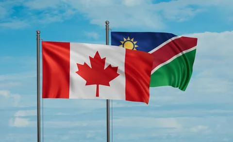 Namibia national flag Stock Photos