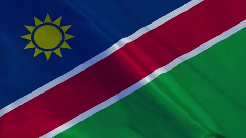 Namibia National Waving Flag, Motion Animation of Namibia National Flag Stock Footage 304649261