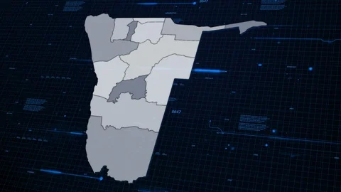 Namibia network map 動画素材 87977739