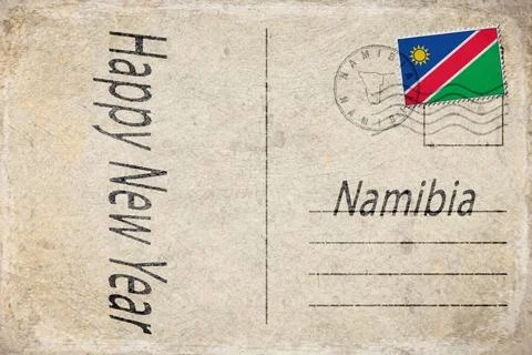 Namibia New Year Background Stock Illustration