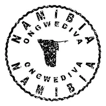 Namibia Ongwediva Seal Map Design Illustrazione stock