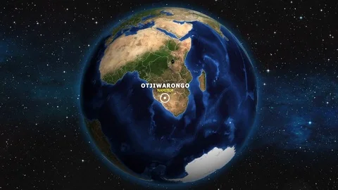 NAMIBIA OTJIWARONGO ZOOM IN FROM SPACE Stock Footage 115784101