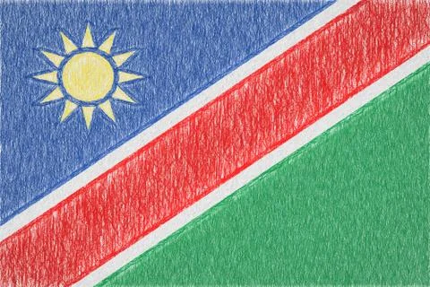 Namibia painted flag Stock Photos