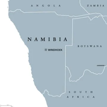 Namibia political map Stock Illustration