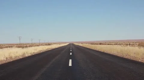 Namibia road Stock Footage 12690924